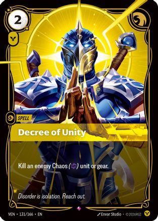 Decree of Unity (131/166) - Riftbound - [Vendetta] Foil