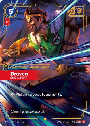 Draven, Showboat (172/166) - Riftbound - [Vendetta] Foil