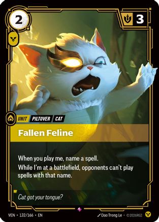 Fallen Feline (132/166) - Riftbound - [Vendetta] Foil