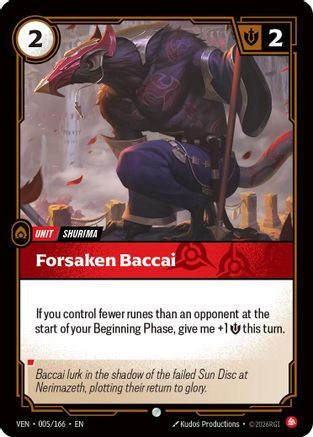 Forsaken Baccai (005/166) - Riftbound - [Vendetta]
