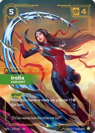Irelia, Fervent (Overnumbered) (174/166) - Riftbound - [Vendetta] Foil