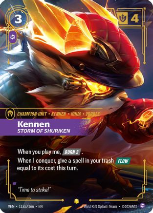 Kennen, Storm of Shuriken (Alternate Art) (113a/166) - Riftbound - [Vendetta] Foil