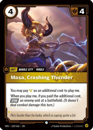 Masa, Crashing Thunder (120/166) - Riftbound - [Vendetta]