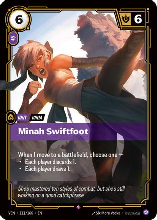 Minah Swiftfoot (111/166) - Riftbound - [Vendetta] Foil