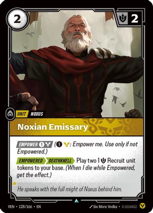 Noxian Emissary (128/166) - Riftbound - [Vendetta] Foil