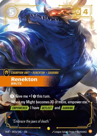 Renekton - Brute (Alternate Art) (092a/166) - Riftbound - [Vendetta] Foil