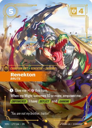 Renekton - Brute (Overnumbered) (177/166) - Riftbound - [Vendetta] Foil