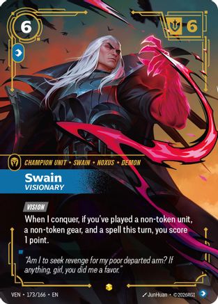 Swain, Visionary (Overnumbered) (173/166) - Riftbound - [Vendetta] Foil