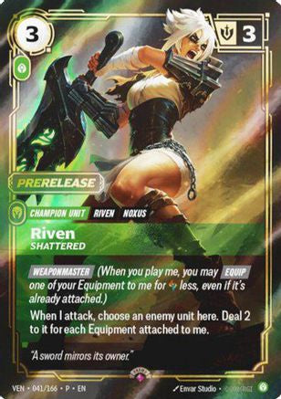 Riven, Shattered (041/166) - Riftbound - [Riftbound Organized Play Promotional Cards] Foil