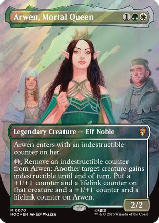 Arwen, Mortal Queen (Borderless) (Surge Foil)  [The Hobbit: Eternal-Legal] Foil