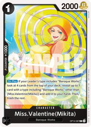 Miss.Valentine(Mikita) (Tournament Pack 2026 Vol. 3) (OP14-087) - [One Piece Promotion Cards]