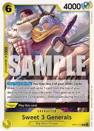 Sweet 3 Generals (OP17-114) - [The World's Strongest Warriors] Foil