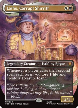 Lotho, Corrupt Shirriff (Borderless)  [The Hobbit: Eternal-Legal] Foil