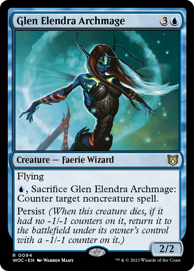 Glen Elendra Archmage  [Wilds of Eldraine Commander]