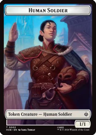Human Soldier // Treasure (0012) Double-Sided Token  [The Hobbit] Foil