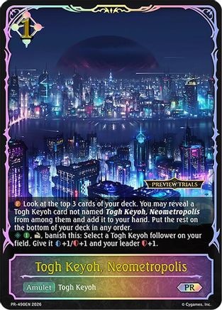 Togh Keyoh, Neometropolis