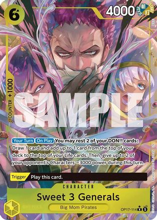 Sweet 3 Generals (Alternate Art) (OP17-114) - [The World's Strongest Warriors] Foil