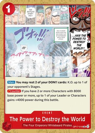 The Power to Destroy the World (OP17-018) - [The World's Strongest Warriors]