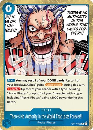 There's No Authority in the World That Lasts Forever!!! (OP17-055) - [The World's Strongest Warriors] Foil