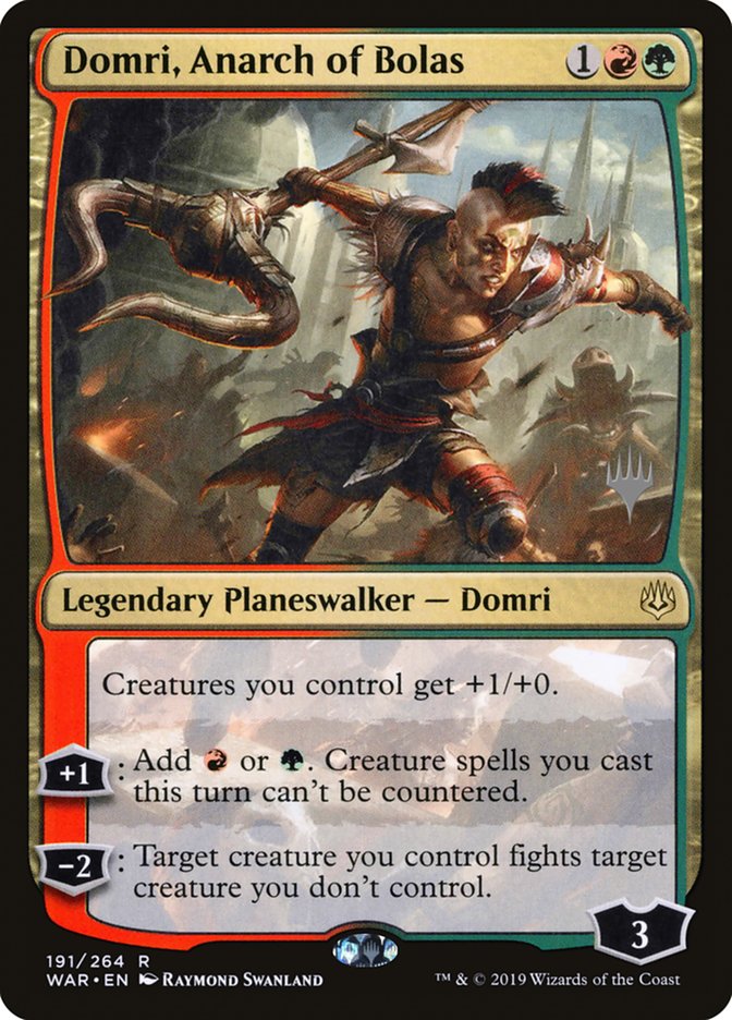 Domri, Anarch of Bolas (Promo Pack) [War of the Spark Promos] Foil