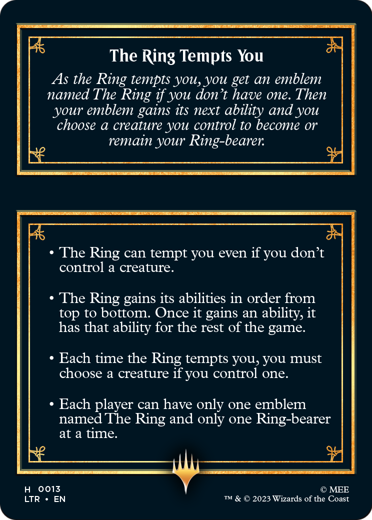 The Ring // The Ring Tempts You  [Tales of Middle-earth Tokens]