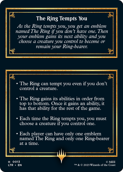 The Ring // The Ring Tempts You  [Tales of Middle-earth Tokens]