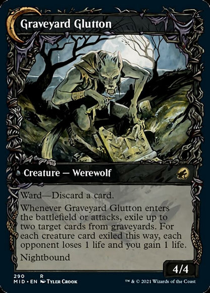 Graveyard Trespasser // Graveyard Glutton (Showcase Equinox) [Innistrad: Midnight Hunt] Foil