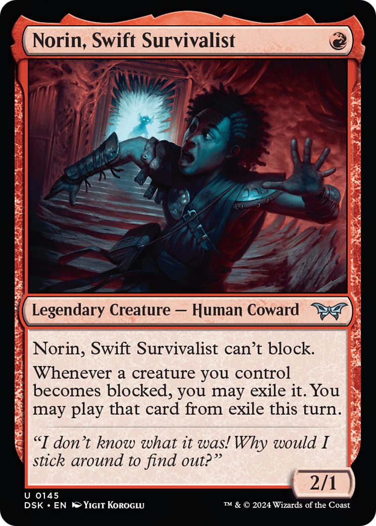 Norin, Swift Survivalist (0145) [Duskmourn: House of Horror] Foil