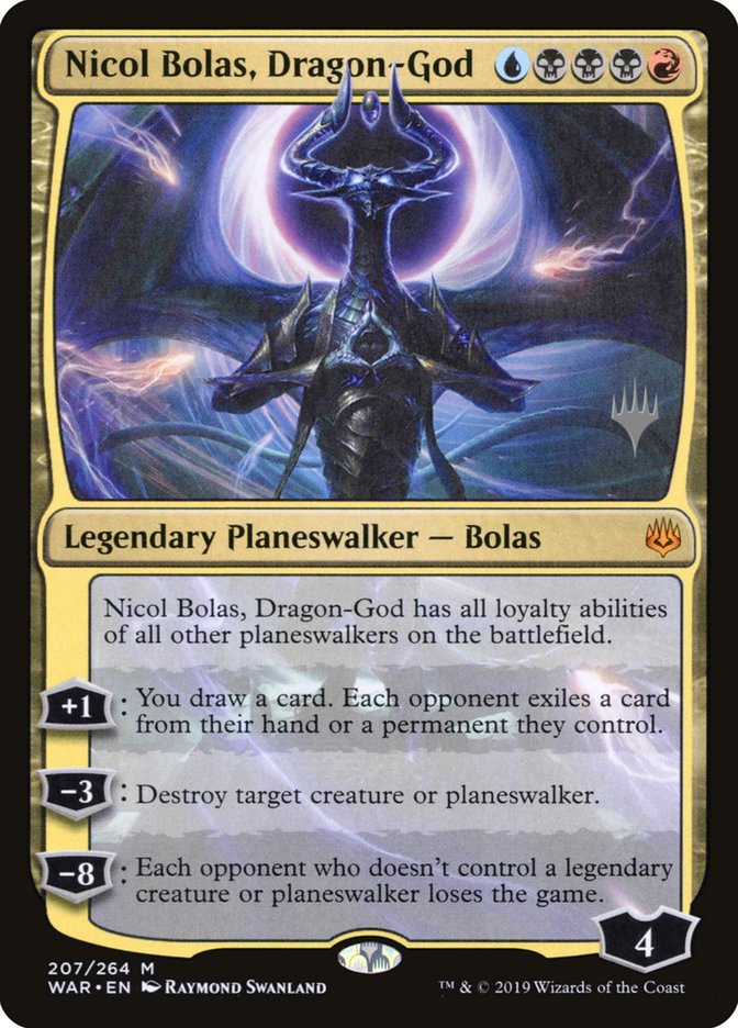 Nicol Bolas, Dragon-God (Promo Pack) [War of the Spark Promos] Foil