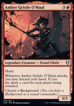 Amber Gristle O'Maul [Commander Legends: Battle for Baldur's Gate] Foil