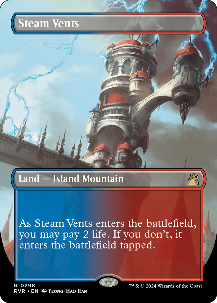Steam Vents (Borderless) [Ravnica Remastered] Foil