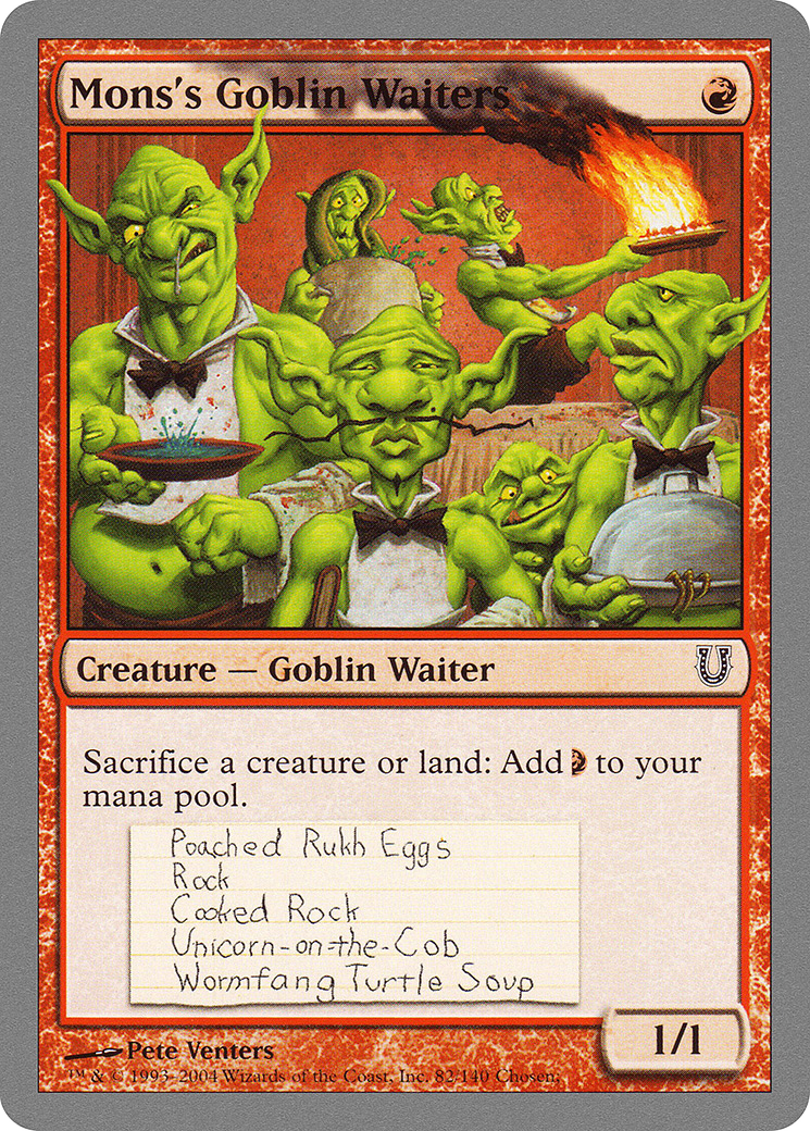 Mons's Goblin Waiters  [Unhinged]