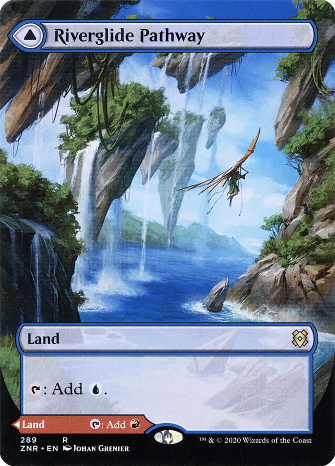 Riverglide Pathway // Lavaglide Pathway (Borderless Alternate Art) [Zendikar Rising] Foil