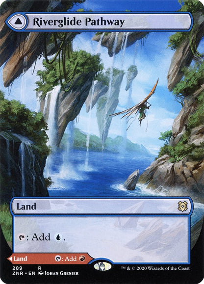 Riverglide Pathway // Lavaglide Pathway (Borderless Alternate Art) [Zendikar Rising] Foil