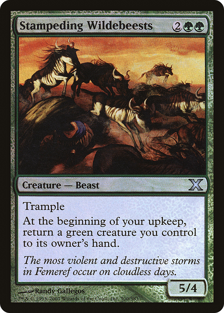 Stampeding Wildebeests  [Tenth Edition] Foil