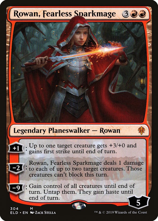 Rowan, Fearless Sparkmage [Throne of Eldraine] Foil