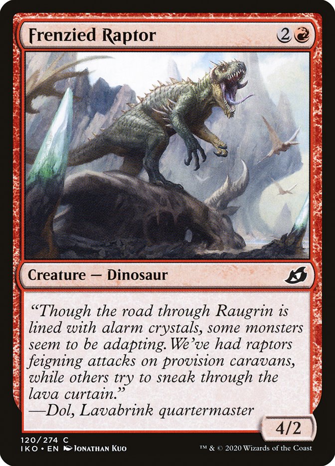Frenzied Raptor [Ikoria: Lair of Behemoths] Foil