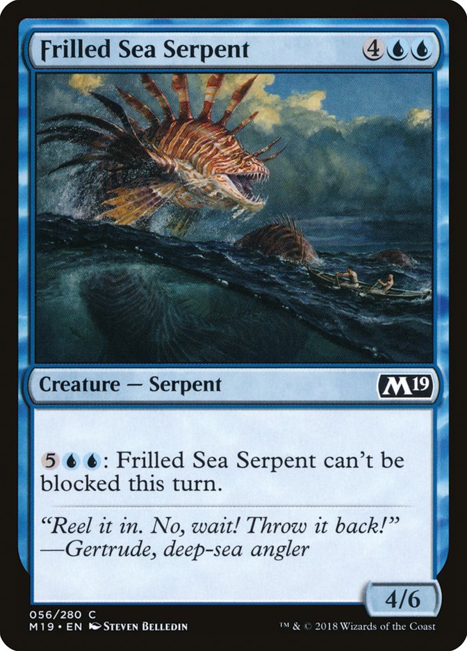 Frilled Sea Serpent [Core Set 2019] Foil