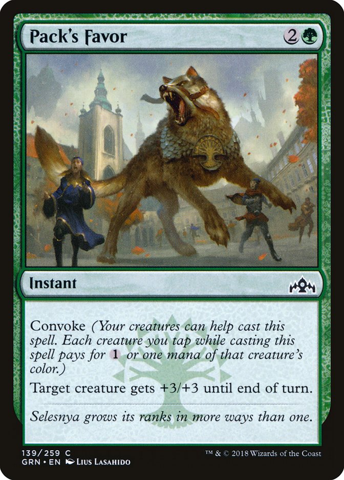 Pack's Favor [Guilds of Ravnica] Foil