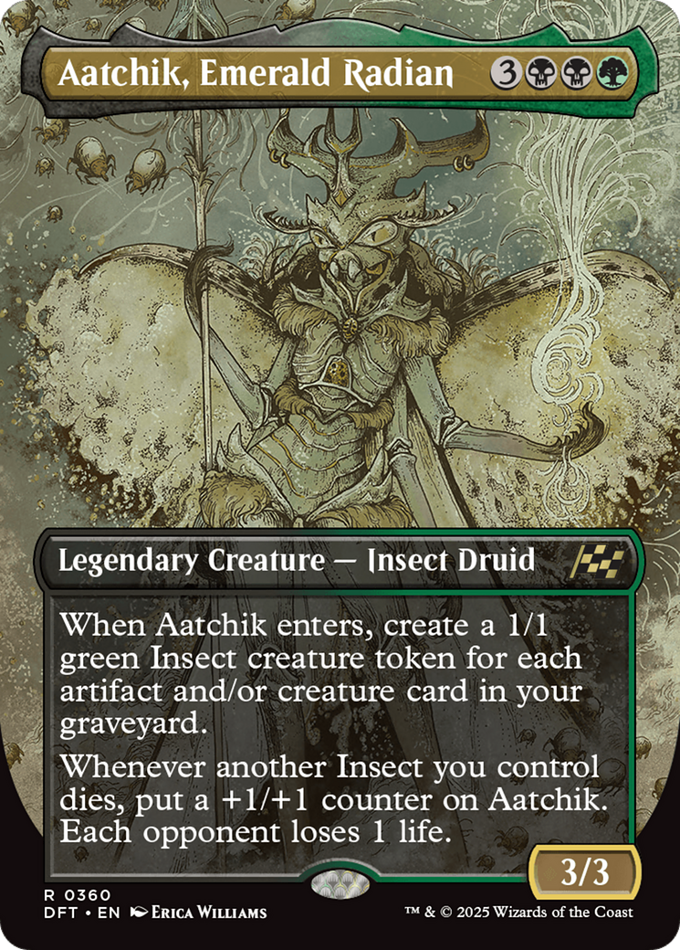 Aatchik, Emerald Radian (Borderless) [Aetherdrift] Foil