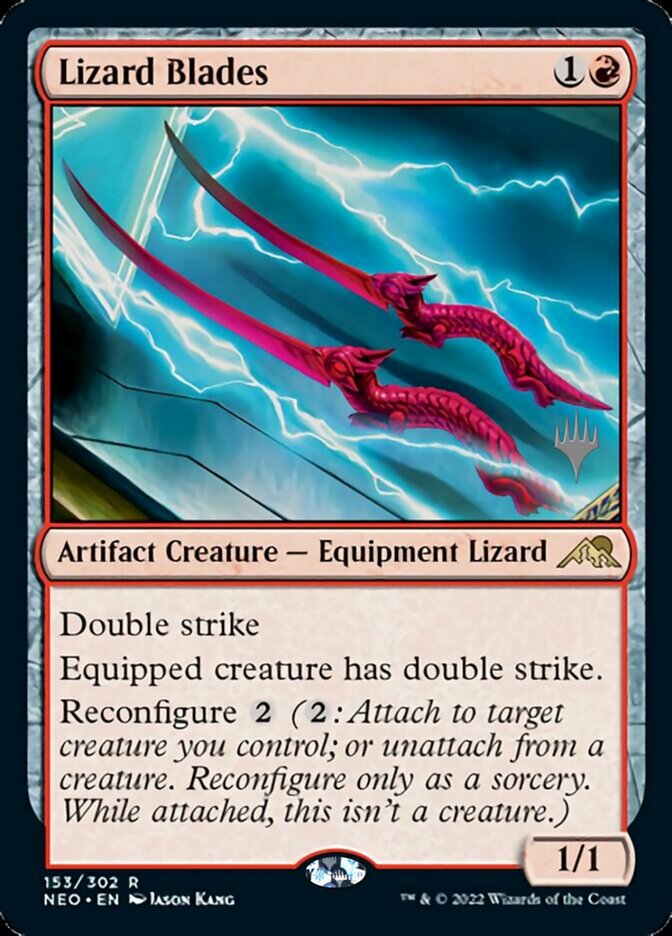 Lizard Blades (Promo Pack) [Kamigawa: Neon Dynasty Promos] Foil