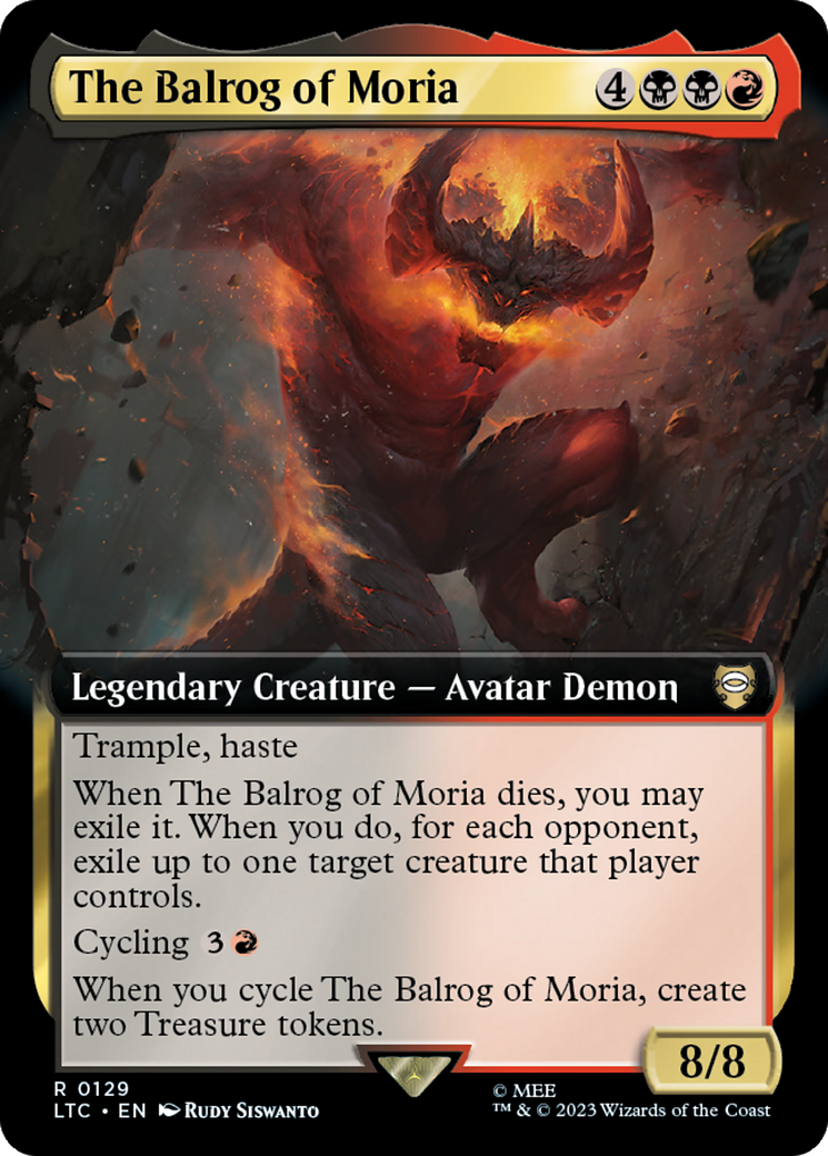 The Balrog of Moria (Extended Art) [The Lord of the Rings: Tales of Middle-Earth Commander] Foil