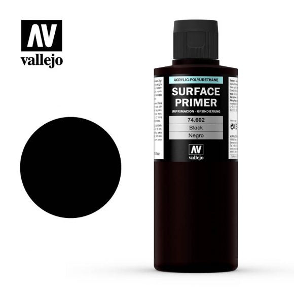 Vallejo - Surface Primer - Colour Black 200ml - 212319