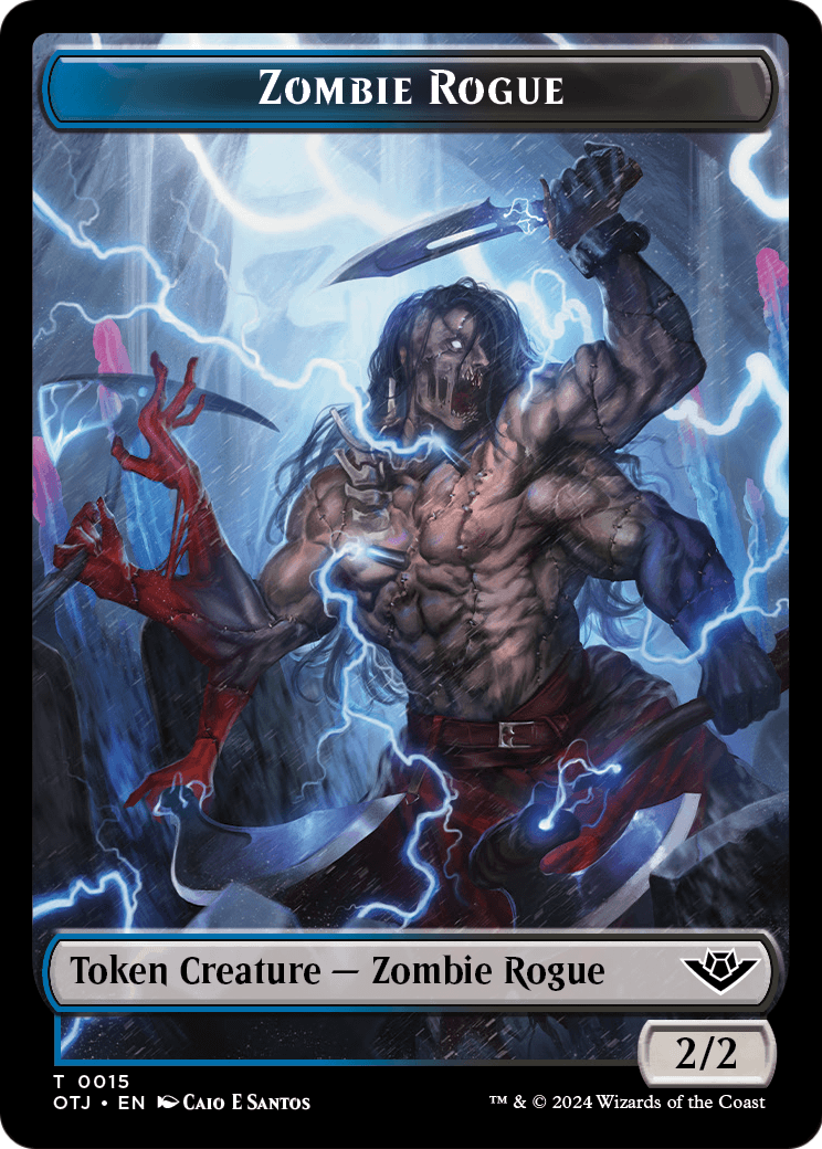 Zombie Rogue  [Outlaws of Thunder Junction Tokens] Foil