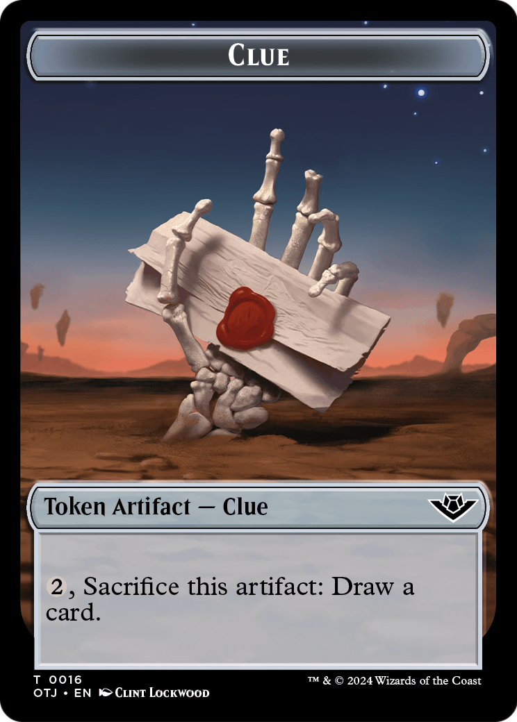 Clue  [Outlaws of Thunder Junction Tokens] Foil