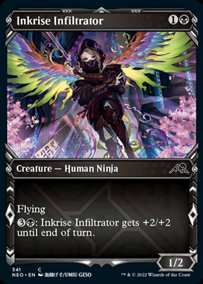 Inkrise Infiltrator (Showcase Ninja) [Kamigawa: Neon Dynasty] Foil