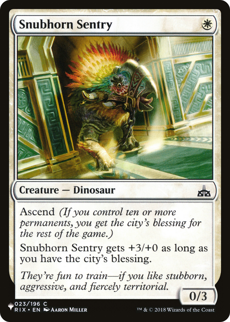 Snubhorn Sentry  [The List]