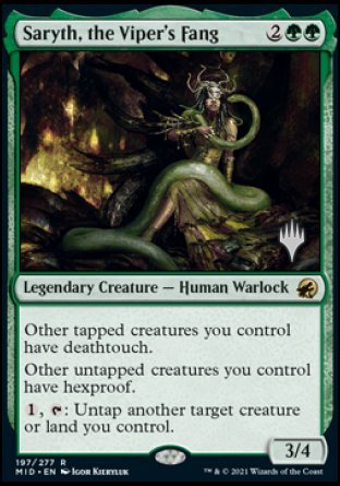 Saryth, the Viper's Fang (Promo Pack) [Innistrad: Midnight Hunt Promos] Foil