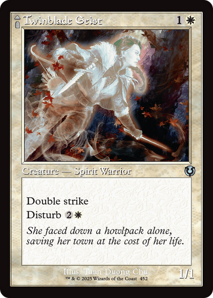 Twinblade Geist // Twinblade Invocation (Retro Frame) [Innistrad Remastered] Foil