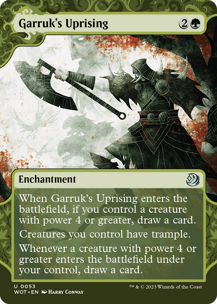 Garruk's Uprising  [Wilds of Eldraine: Enchanting Tales]: (Showcase) (Borderless)